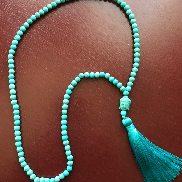 Genuine turquoise Mala Prayer bead necklace Reiki✨ - Picture 4 of 6
